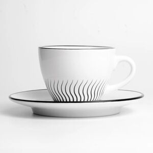 Ceramic Coffee Cup and Saucer Set